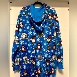 WINTER WONDERLAND HOODIE FLEESE ONSIE | FOOTED PAJAMA | UNISEX